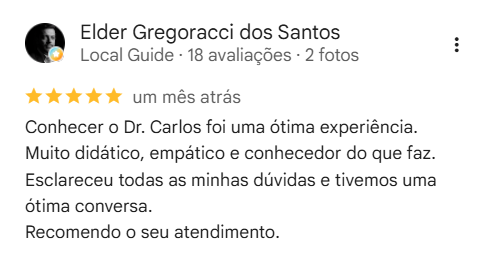 Depoimento Google Dr. Carlos Westin